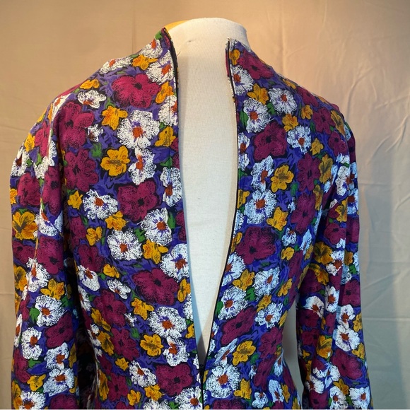 Vintage Erica’s Place Floral Rayon 3 Piece Appearance Dress Size L - Picture 5 of 9